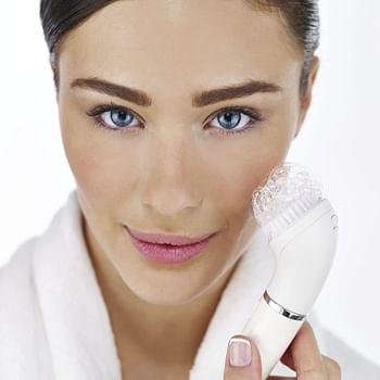 Braun Face 830 Facial Epilator and Facial Cleansing Brush Including Mirror and Beauty Pouch