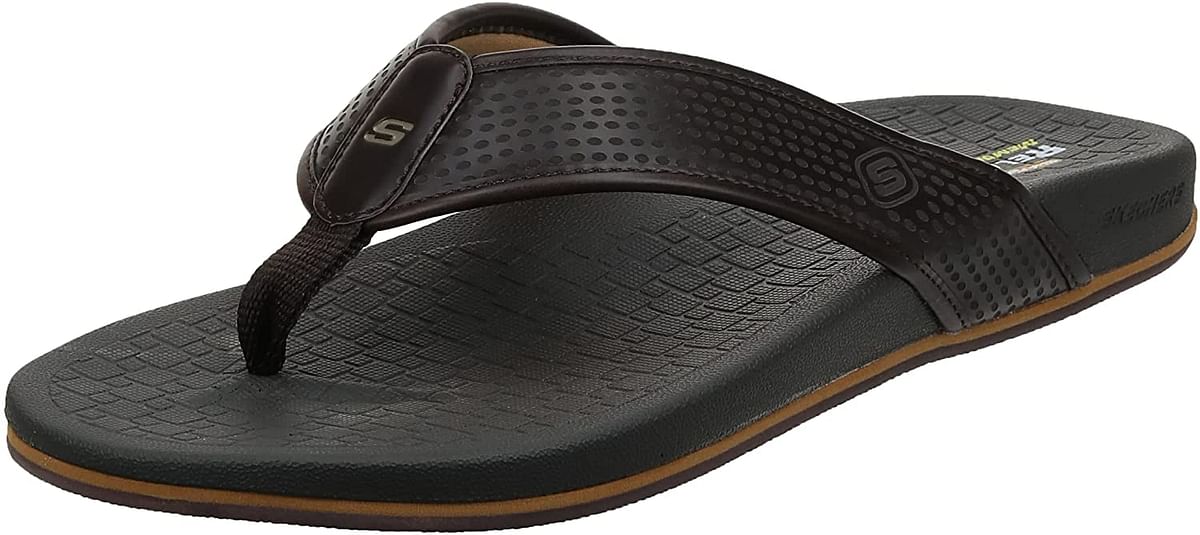 SKECHERS Men's Pelem-Emiro, Thong Sandals/Chocolate(Brown) 43 EU