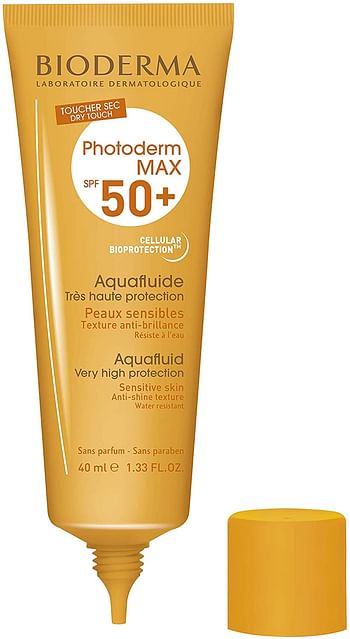 BIODERMA Photoderm MAX Aquafluide SPF 50+ Dry Touch Mat Finish Sunscreen Light Tint, 40 ml