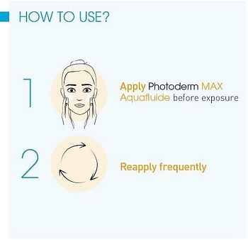 BIODERMA Photoderm MAX Aquafluide SPF 50+ Dry Touch Mat Finish Sunscreen Light Tint, 40 ml