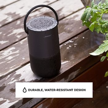 Bose Portable Smart Speaker, water-resistant design with Spacious 360° Sound, Bluetooth, Wi-Fi and Airplay 2 - Triple Black