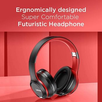 Lenovo Wireless Bluetooth 5.0 Foldable Noise-cancelling Stereo Over Ear Headphone with 3.5mm Aux Cable for Mobile phones, Tablets, Laptops and PCs HD200 (Black)