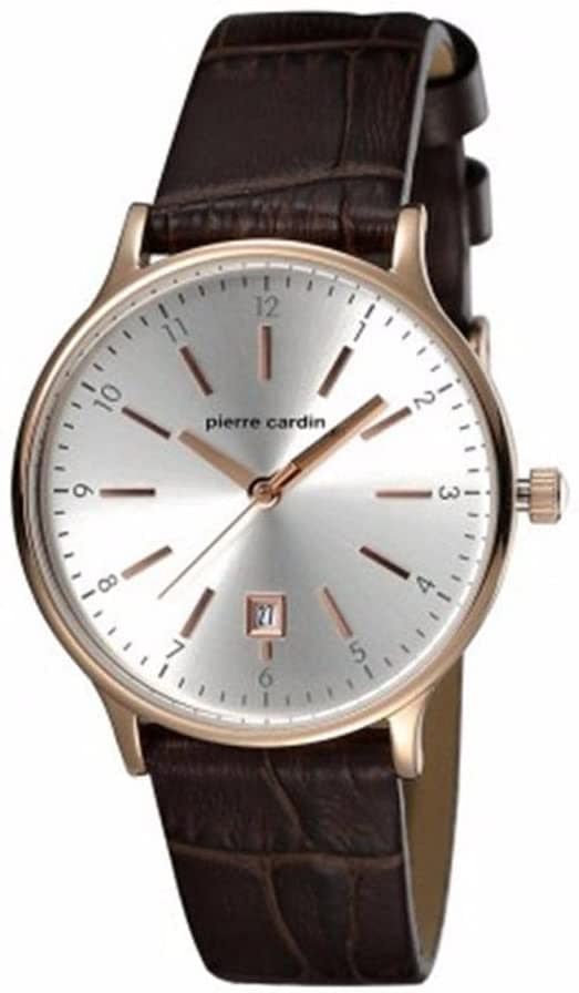 Pierre Cardin Women Silver Dial Leather Band Watch - PC902132F03/Analog/Brown