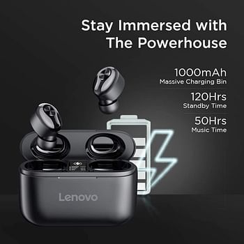 Lenovo True Wireless Stereo In-Ear Earphone HT18 (Black)/One size