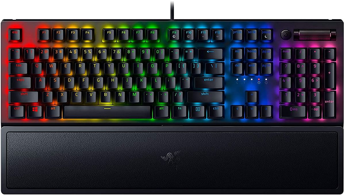 Razer BlackWidow V3 Mechanical Gaming Keyboard, Tactile, Green Mechanical Switches, Chroma RGB Lighting, Programmable macro Functionality  Black
