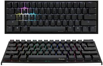 Ducky One 2 Mini Speed Silver Cherry Switch Seamless Double Shot Rgb Led Gaming Keyboard - Black | Dkon2061St-PUSpdazt1 Pc