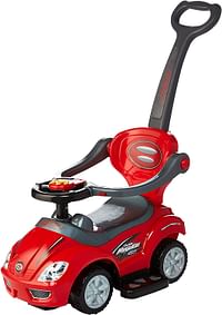Deluxe Mega Car 3 In 1 Activity Ride-On For Unisex, 84.4 x 43.5 x 84.7cm - Red