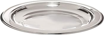 Almarjan sultan stainless steel quzi tray with cover sultan 85 -  silver  || 85 cm