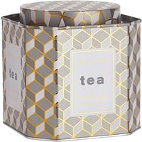 Almarjan Rectangle Tea Storage Tin Box 300678BT - Gold