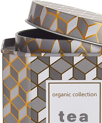 Almarjan Rectangle Tea Storage Tin Box 300678BT - Gold