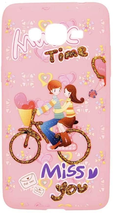 Margoun Pinky Case for Samsung Galaxy J2 Prime (5.0 inch) TPU Protective Back Cover/With Bicycle Design - MG06/Multicolour