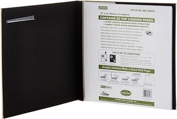 Pioneer Photo Albums MB-10EW Postbound Embossed Leatherette Frame Cover Wedding Memory Book, 12-Inch by 12-Inch, Heart