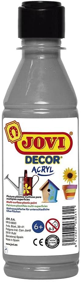 JOVI DECOR ACRYLIC BOTTLE OF 250ML SILVER