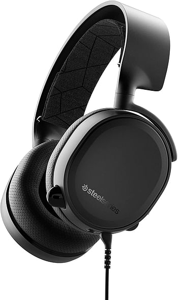 SteelSeries Arctis 3 (2019 Edition) All-Platform Gaming Headset for PC, PlayStation 4, Xbox One, Nintendo Switch, VR, Android, and IOS - Black (Electronic Games)/Arctis 3/Black/Wired