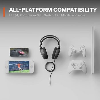 SteelSeries Arctis 3 (2019 Edition) All-Platform Gaming Headset for PC, PlayStation 4, Xbox One, Nintendo Switch, VR, Android, and IOS - Black (Electronic Games)/Arctis 3/Black/Wired