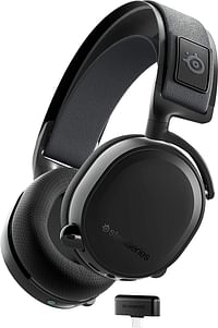 SteelSeries Arctis 7+ Wireless Gaming Headset – Lossless 2.4 GHz – 30 Hour Battery Life – USB-C – 7.1 Surround – for PC, PS5, PS4, Mac, Android and Switch - Black/Arctis 7+/Black/Wireless