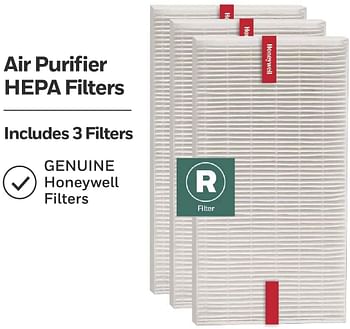 Honeywell HEPA Air Purifier Filter, R, 3-Pack – for HPA 100/200/300 and 5000 Series/White