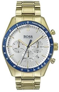 Hugo Boss Men's Trophy Chronograph 44mm Dial Stainless Steel Luxury Watch 1513631 Gold