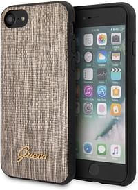 Guess PU Lizard Print Case with Metal Logo for iPhone SE 2 - Gold/one size