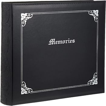 Pioneer Photo Albums TM-12 12 by 12-Inch 3-Ring Italian Memory Binder, Black