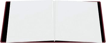 Pioneer FTM-12LBURG 12 Inch by 12 Inch Postbound Leather Family Treasures Memory Book, Burgundy/Red