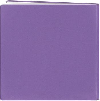 Pioneer DSL88PR 8 Inch by 8 Inch Snapload Fabric with Ribbon Trim Memory Book, Purple