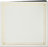 Pioneer ألبومات صور 204-pocket البريد مقيدة ألبوم صور غطاء جلدي لهاتف 4 من المطبوعات 15.24 سم ، لون أبيض