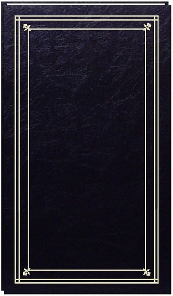 Pioneer JPF-46/BK Photo Albums 204-Pocket Post Bound Slim Line Leatherette Cover Photo Album for 4 by 6-Inch Prints, Black