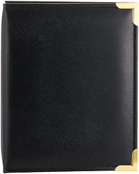 Pioneer TS-246/BK Photo Albums 208 Pocket Black Sewn Leatherette Cover with Brass Corner Accents Photo Album, 4 by 6-Inch