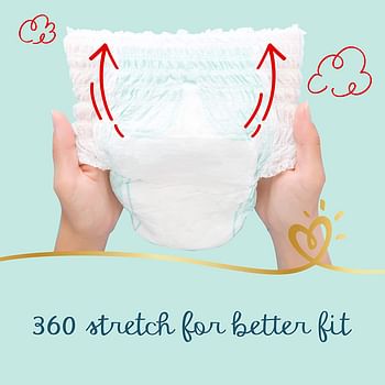 Pampers Premium Care Pants Diapers, Size 6, >16kg, The Softest Diaper with Stretchy Sides for Better Fit, 36 Baby Diapers/Multicolor