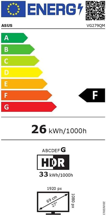 شاشة العاب VG279QM تي يو اف من اسوس بتقنية اتش دي ار، فل اتش دي (1920 × 1080)، اي بي اس، 280 هرتز، زمن استجابة 1 ميلي ثانية/جي تو جي، تقنية مزامنة ضبابية الحركة، اسود، دبليو ال اي دي-اي بي اس، 27 انش/ 280 هرتز / 27 بوصة / أسود