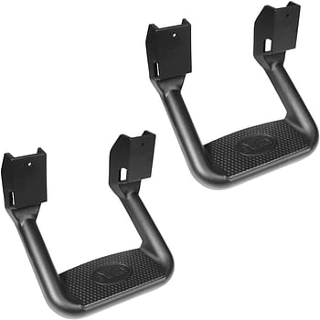 Bully BBS-1103 Truck Black Powder Coated Side Step Set, 2 Pieces (1 Pair), Includes Mounting Brackets - Fits Various Trucks from Chevy (Chevrolet), Ford, Toyota, GMC, Dodge RAM and Jeep