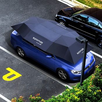 Promate 2724342478799 Car Cover Automatic Folded Umbrella Shelter 4 x 2.1 Meters with Remote Control Portable Auto Protection Car Hood CarShade