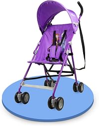 Disney Frozen 2 Lightweight Buggy Stroller | 3-36 Months, Purple, Rear Breaks, Shoulder Strap and More.