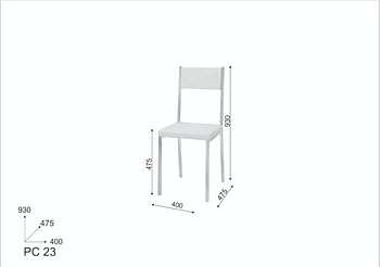 BRV Móveis Chair,PC230221  - Black and Cocoa, 93 cm x 40 cm x 47.5 cm