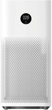 Xiaomi Mi Air Purifier 3H App Control Light Sensor Multifunction Smart Air Cleaner Global Vrsion, True Hepa Filter, 380 M³/H Pm Cadr, Oled Touch Screen Display - Mi Home App Works With Alexa - White
