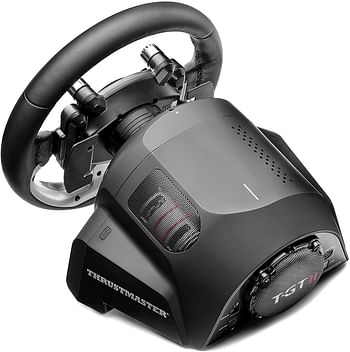 Thrustmaster T-GT II, Racing Wheel with Set of 3 Pedals, PS5, PS4, PC, Real-Time Force Feedback, Brushless 40-Watt Motor, Dual-Belt System, Magnetic Technology, Interchangeable Wheel (PS5) - Black/38 x 52.5 x 31 cm