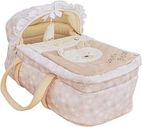 سلة موسى من مون، للنوم بجانب السرير، سرير محمول للسفر،  من عمر الولادة إلى 12 شهراً - لون هوني بير - 62 × 13 × 35 سم
