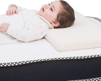 Moon Kids Bed Mattress, Dual Sided Sleep System 60 x 120 x 10 cm White