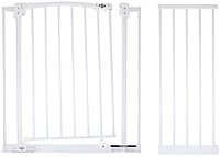 Pixie Safety Gate with Extension-30cm, Set of 1/White