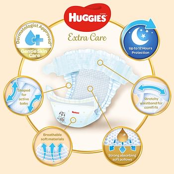 Huggies Extra Care Size 5, Mega Pack, 12-22 kg 120 Diapers 5 Multicolor