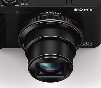 سوني DSC-HX90V | كاميرا رقمية صغيرة | 18. 2 ميجا بكسل | تكبير بصري 30x | شاشة LCD مقاس 3 بوصات | جهاز التعرف الضوئي بتقنية أو إل إي دي | أسود - DSC HX90V/ مقاس واحد / أسود