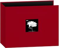 12x12 Fabric Frame 3-Ring Binder Scrapbook, Apple Red/Red/12 x 12