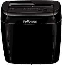 آلة تقطيع الورق Fellowes Personal طراز 36C مع قفل أمان للاستخدام المنزلي، سعة تقطيع 6 ورقات/أسود