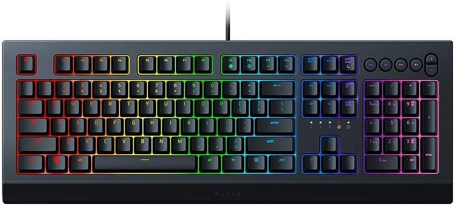 رايزر ساينوسا V2 - لوحة مفاتيح العاب ميمبرين مع ريزر كروما ار جي بي، مفاتيح الألعاب بإضاءة خلفية فردية، قابلة للبرمجة بالكامل / مقاس واحد / أسود