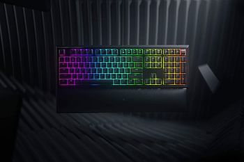 Razer Ornata V2 Gaming Keyboard, Hybrid Mecha-Membrane Switch, Multi-Function Wheel and Media Keys, Chroma RGB - Black/One Size/Multicolour