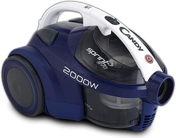 Candy 2000W Sprint Evo Bagless Vacuum Cleaner, Blue, Telescopic Metal Pipes, 5Mtr Cable, 2in1 Tool, Parquet CSE2001 001