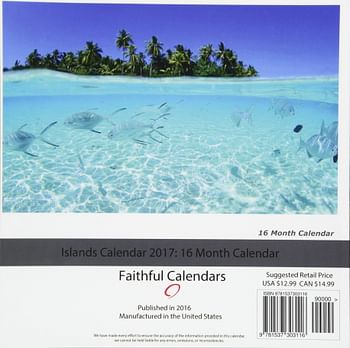 Islands Calendar 2017: 16 Month Calendar/Paperback/Multicolour