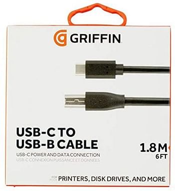 Griffin USB C to USB-B Cable 1.8 Metre - Black