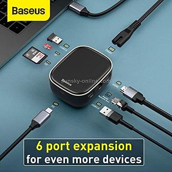 Baseus Type-C HUB Adapter AC Multifunctional Charger (CN) Black